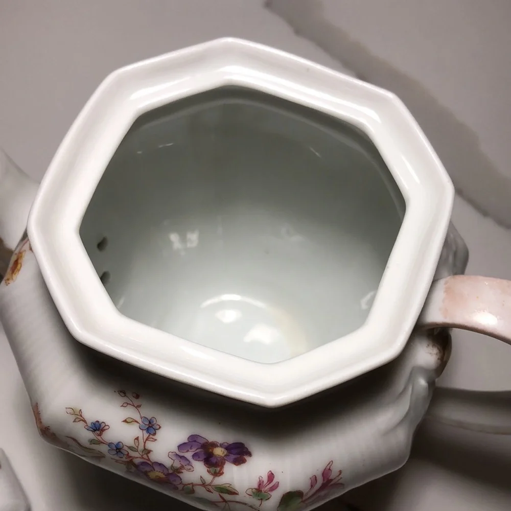 VTG Floral Porcelain Teapot ENGLAND JEAN POUYAT LIMOGE’S - Picture 8 of 11